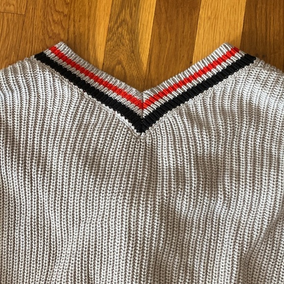 Signature8 Women’s Grey Knit Cross Front Sweater Size S - Picture 7 of 9